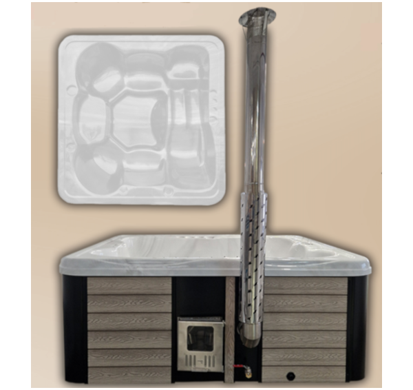 Whirlpool Hot Tub aus Acryl mit integriertem Holzofen konfigurierbar 245x245 (Premium MAC) – Bild 2