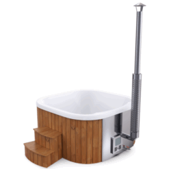Hot Tub aus Acryl mit integriertem Holzofen konfigurierbar 200x200 (Basic)