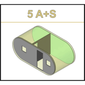 Länge 500cm mit Vorraum