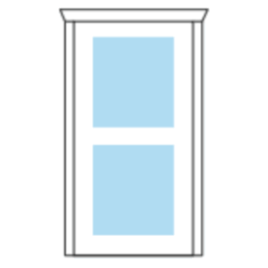 Türe mit zwei Fenstern