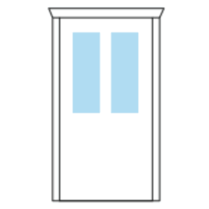 Türe mit zwei kleinen Gläsern