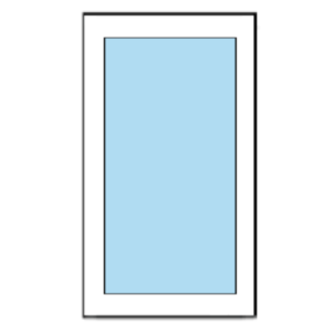 Türe mit einem großen Glas mit Rahmen