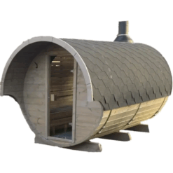 Saunafass mit Vordach ohne Aussensitzbank ø200cm und ø220cm konfigurierbar