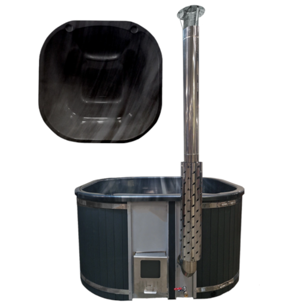 Whirlpool Hot Tub aus Acryl mit integriertem Holzofen konfigurierbar 210x210 (Premium AND) – Bild 3
