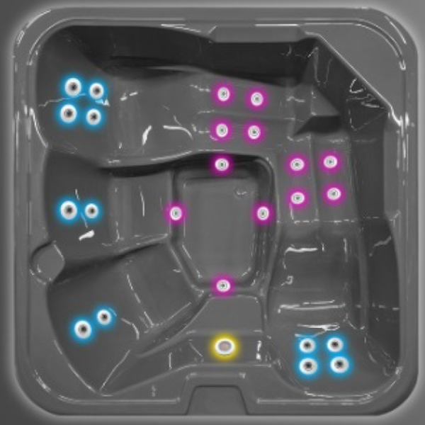 Hot Tub / Whirlpool Acrylwanne Premium Line Komplettset 200x200cm (2x2m) mit Aussenofen (CUB) – Bild 6