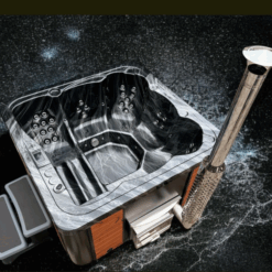 Hot Tub / Whirlpool Acrylwanne Premium Line Komplettset 2200X2200 mit Innenofen (MIS)