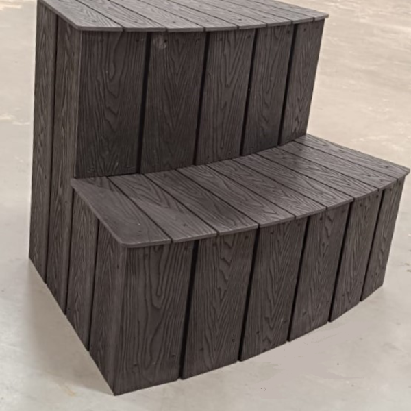 Hot Tub / Whirlpool Acrylwanne Premium Line Komplettset 200x200cm (2x2m) mit Aussenofen (CUB) – Bild 5