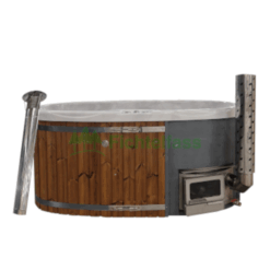 Whirlpool Hot Tub aus Acryl mit integriertem Horizon Holzofen konfigurierbar 224x110 (Premium Ofu)