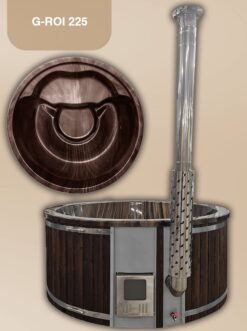 Hot Tub / Whirlpool Acrylwanne Premium Line Komplettset 225 (2,25m) mit Innenofen (G-ROI)